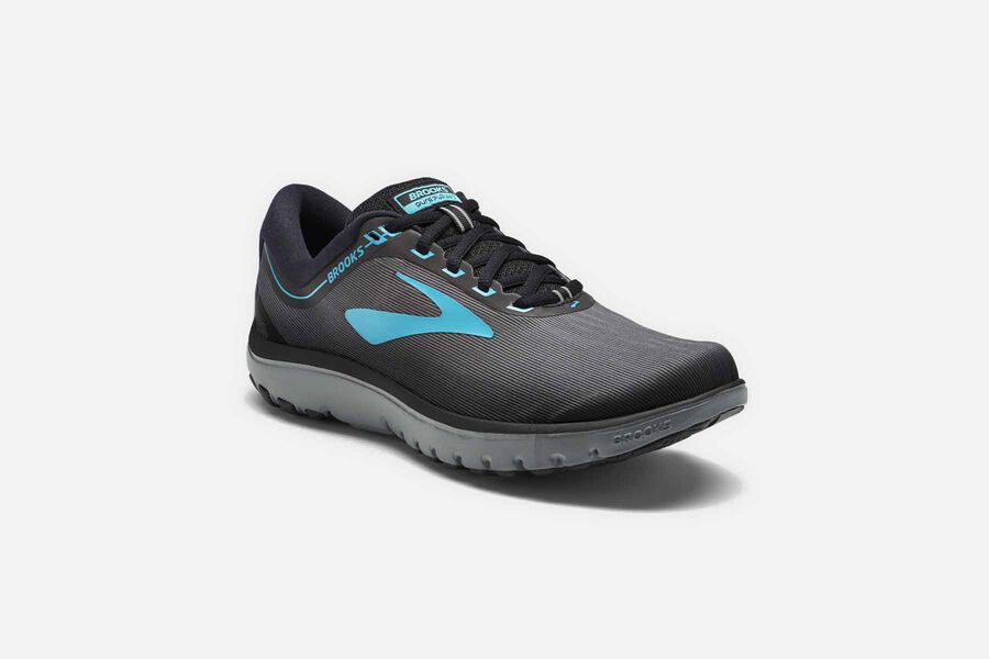 Brooks Running Shoes - Pureflow 7 Road Womens - Dark Grey/Blue - MWP-914653